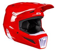 Leatt 2.5 V26 Motocross Helmet, white-red, size M for Men