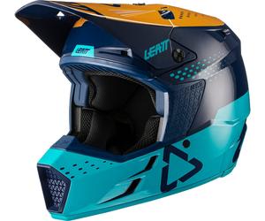 Leatt Moto 3.5 V21.4 Horizontal Motocross Helmet, blue, size 2XL for Men