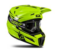 Leatt 3.5 V26 Motocross Helmet with Goggles, black-yellow, size L for Men