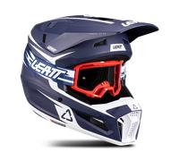 Leatt Moto 3.5 V26 Youth MX Helmet Kit with Goggles BlueL Blue