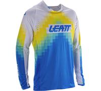 Leatt Moto 4.5 Lite V26 Motocross Jersey, white/blue/yellow, size XL