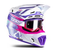 Leatt Moto 7.5 V26 MX Helmet Kit with Goggles PurpleL Purple