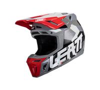 Leatt 8.5 Forge 2024 Motocross Helmet with Goggles, black-grey-red, size XL