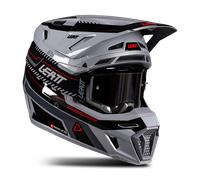 Leatt 8.5 V26 Motocross Helmet with Goggles, black-grey-red, size L for Men