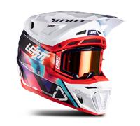 Leatt Moto 8.5 V26 MX Helmet Kit with Goggles Royal Bue Blue/redM Royal Bue Blue,red