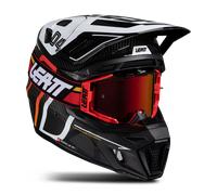 Leatt Moto 9.5 MX Helmet With Goggles Carbon WhiteS Carbon White