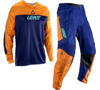 Leatt Moto Ride Kit 3.5 V26 Motocross Jersey and Pants Set, blue/orange, size L