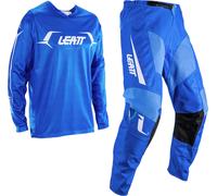 Leatt Moto Ride Kit 3.5 V26 Motocross Jersey and Pants Set, white-blue, size S for Men