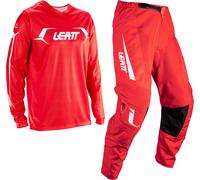 Leatt Moto Ride Kit 3.5 V26 Youth Motocross Jersey and Pants Set, red, size 2XS