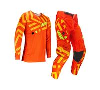 Leatt 3.5 Ride Pattern 2024 Motocross Jersey and Pants Set, orange, size XL