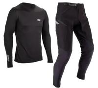 Leatt MTB 1.0 Mini Cycling Jersey & Trousers Ride Kit Black