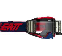 Leatt Velocity 6.5 Roll-Off Combat Motocross Goggles, red/blue, One size