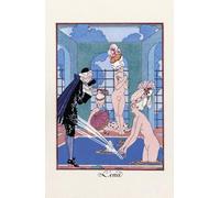 L'eau. Water. Print from the magazine La Guirlande des Mois published annually from 1917-1921. After a work by French illustrator George Barbier 1882-1932. Poster Print by Ken Welsh (12 x 19)