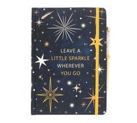 Leave A Little Sparkle Wherever You Go Citrine A5 Notebook with Pen Something Different Dark Blue One Size
