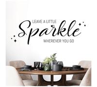 Leave a Little Sparkle Wherever You Go - Wall Quote, Wall Art Sticker [Large] [Black]