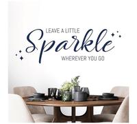 Leave a Little Sparkle Wherever You Go - Wall Quote, Wall Art Sticker [Large] [Cobalt]