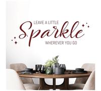 Leave a Little Sparkle Wherever You Go - Wall Quote, Wall Art Sticker [Medium] [Burgundy]