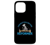 Leave it all on the Reformer Pilates cat Lover funny animal Case for iPhone 13 Pro Max