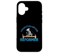 Leave it all on the Reformer Pilates cat Lover funny animal Case for iPhone 16