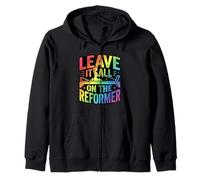 Leave It All On The Reformer Pilates Workout Zip Hoodie