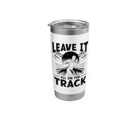 Leave It All On The Track and Field Athlete Runner Running Stainless Steel Insulated Tumbler