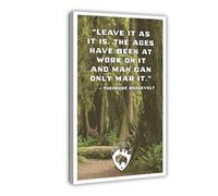 Leave It As Is Is - Man Can Only Mar It Roosevelt Quote Forest Canvas Poster Bedroom Decor Landscape Office Room Decor Gift 24x36inch(60x90cm)