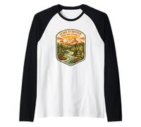 Leave It Better Than You Found It Retro Patch Earth Day Raglan Baseball Tee