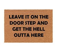 Leave It On The Step And Get Outta Here Mat Entry Decorative Doormat Dust Grabbing Floor Mats For Dogs Front Back Door Pets 40 X 60Cm