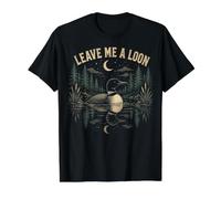 Leave Me A Loon Reflection Bird Watcher Birding Value Graphic T-Shirt, Men, Black, S