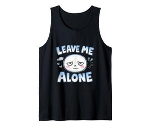 Leave Me Alone Funny Introvert Sad Tired Face Tank Top
