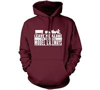 Leave Me Alone I'm Building Model Railways - Unisex Hoodie - Trains Train Driver Model Trains Railway - L Maroon