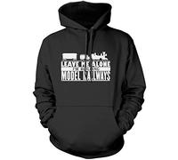 Leave Me Alone I'm Building Model Railways - Unisex Hoodie - Trains Train Driver Model Trains Railway - XL Black