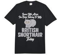 Leave me Alone im only Talking to My British Shorthair Today Comfort Colors Adult Heavyweight T-Shirt