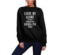 Leave Me Alone I'm Only Talking to My Guinea Pig - Youth & Womens Sweatshirt - Pet GuineaPig Owner M Black