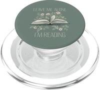 Leave Me Alone I'm Reading Agave Green Floral Book Bookish PopSockets PopGrip for MagSafe