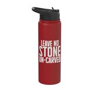Leave no Stone un Carved Carving Stainless Steel Insulated Water Bottle
