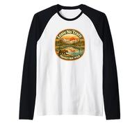 Leave No Trace Protect Our Wild Earth Day Retro Badge Raglan Baseball Tee