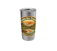 Leave No Trace Protect Our Wild Earth Day Retro Badge Stainless Steel Insulated Tumbler
