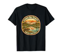 Leave No Trace Protect Our Wild Earth Day Retro Badge T-Shirt