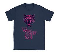 Leave One Wolf Alive Mens T-Shirt Medium Navy Game of Thrones Final Season Gift Present Him
