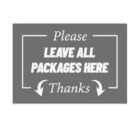 Leave Packages Here Sign,Magnetic Delivery Signs for Packages, Front Door, Mailbox & Package Delivery Boxes,10 * 7 inches (Grey)