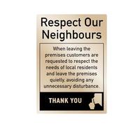 Leave Premises Quietly Polite Notice Sign Pub Bar Restaurant A4 Silver 210 x 297mm
