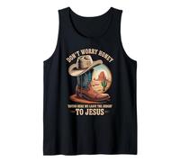 Leave The Judgin' to Jesus Western Christian Cowboy Boot Tank Top