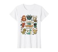 Leave the Locals Alone Funny Cryptid Paranormal Fan Value Graphic T-Shirt, Women, White, S