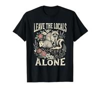 Leave the Locals Alone Opossum Raccoon Skunk Value Graphic T-Shirt, Men, Black, M