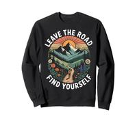 Leave the Road Find Yourself Vintage Hiking Nature Adventure Sweatshirt