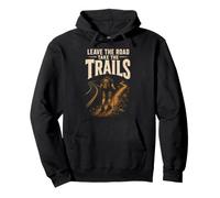 Leave The Road Take The Trails Hiking Hiker Gift Vintage Pullover Hoodie