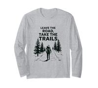 Leave The Road, Take The Trails Illustration Long Sleeve T-Shirt