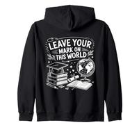 Leave Your Mark On This World Last Day Of School Teacher Kid Zip Hoodie