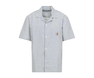 Leavel Shirt, male, Carhartt Wip, Short Sleeve Shirts, Blue, L, Shirts L